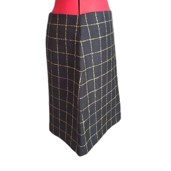 LOFT Pencil Skirt Women's Size 6 Blue & Yellow Plaid Knee-Length Workwear NWT - Picture 4 of 7